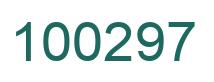 Number 100297 green image