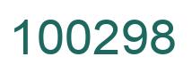 Number 100298 green image