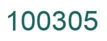 Number 100305 green image