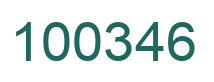 Number 100346 green image