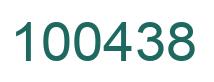 Number 100438 green image