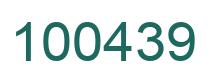 Number 100439 green image