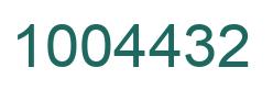 Number 1004432 green image