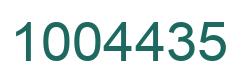 Number 1004435 green image