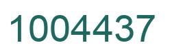 Number 1004437 green image