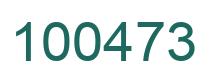 Number 100473 green image