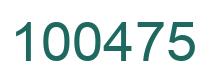 Number 100475 green image