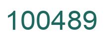 Number 100489 green image