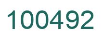 Number 100492 green image