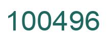 Number 100496 green image