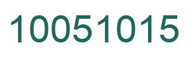 Number 10051015 green image