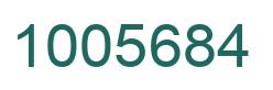 Number 1005684 green image