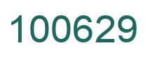 Number 100629 green image