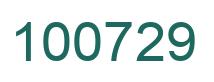 Number 100729 green image