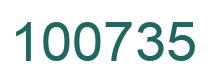 Number 100735 green image