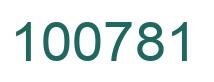 Number 100781 green image