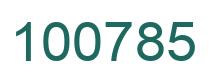Number 100785 green image