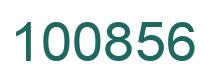 Number 100856 green image
