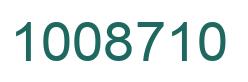 Number 1008710 green image