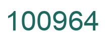 Number 100964 green image