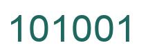 Número 101001 imagen verde