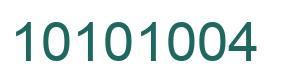 Número 10101004 imagen verde