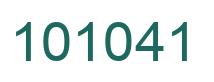 Number 101041 green image