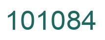 Number 101084 green image