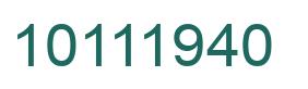 Número 10111940 imagen verde