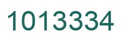 Number 1013334 green image