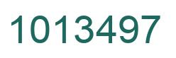 Number 1013497 green image