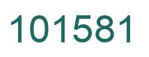 Number 101581 green image