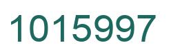 Number 1015997 green image