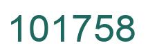 Number 101758 green image