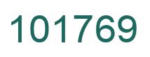 Number 101769 green image