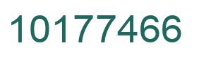 Number 10177466 green image