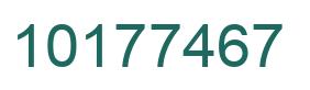 Number 10177467 green image