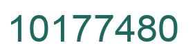 Number 10177480 green image
