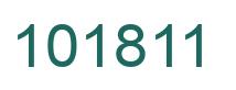 Number 101811 green image