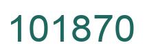 Number 101870 green image