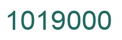 Number 1019000 green image