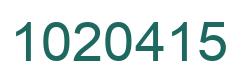 Number 1020415 green image