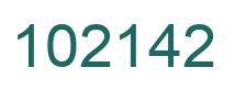 Number 102142 green image