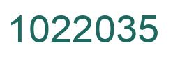 Number 1022035 green image