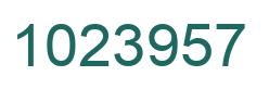 Number 1023957 green image