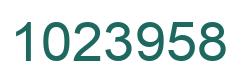 Number 1023958 green image