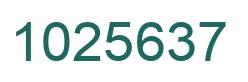 Number 1025637 green image