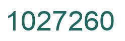 Number 1027260 green image