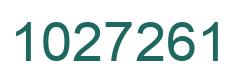 Number 1027261 green image