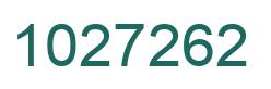 Number 1027262 green image